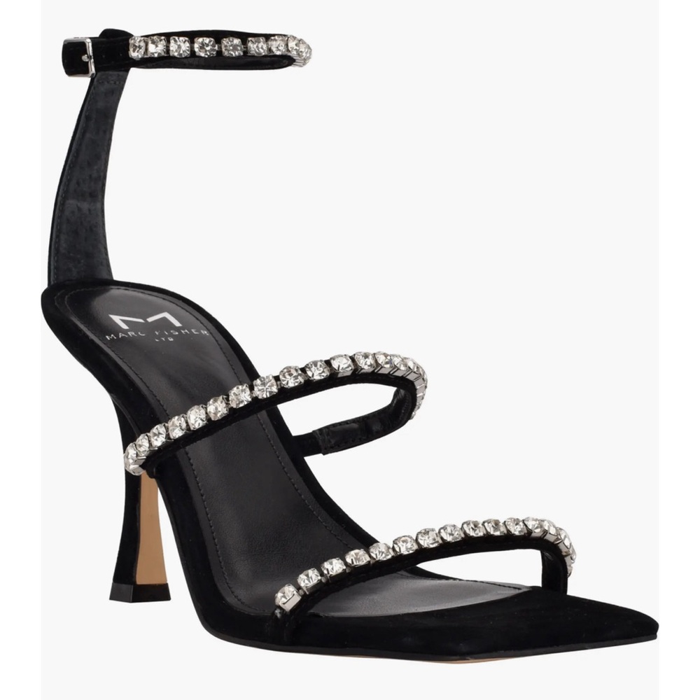 Mark Fisher Dezzi Rhinestone Ankle Strap Sandal (Women) size 9M